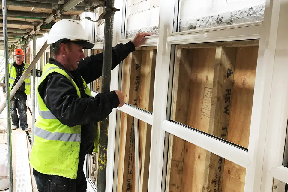 Cumbria Superglaze fitter installing a replacement window